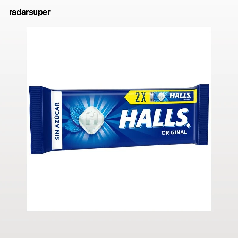 HALLS Caramelo eucalipto menta sin azúcares añadidos 2 uds. 64 gr.