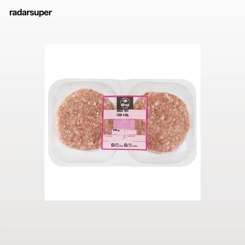 Hamburguesa de cerdo Carrefour El Mercado 6x90 g
