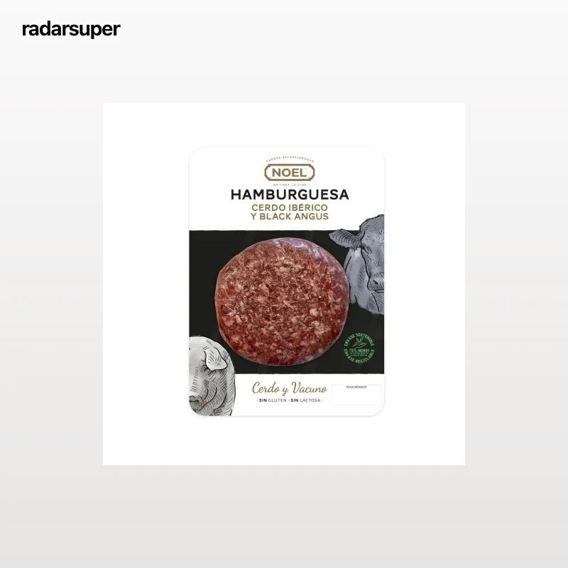 Hamburguesa de Vacuno Black Angus y Cerdo Ibérico Noel 180 g