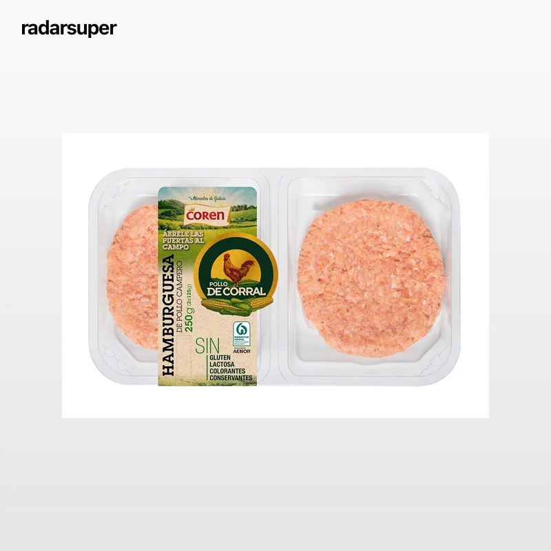Hamburguesa de pollo campero Coren 2x125gr