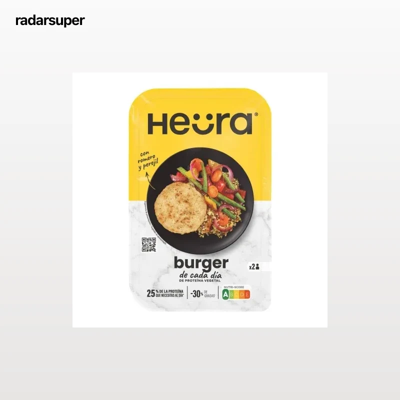 Hamburguesa vegetal a base de proteína de soja Heura 180 g.