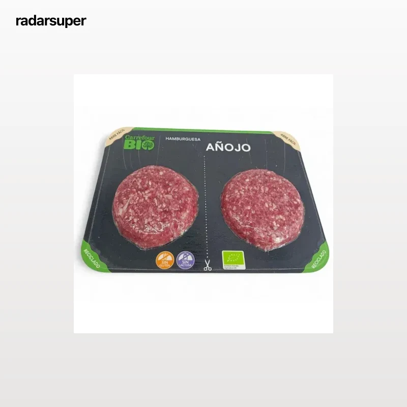 Hamburguesas de vacuno ecológica Carrefour Bio 240 g