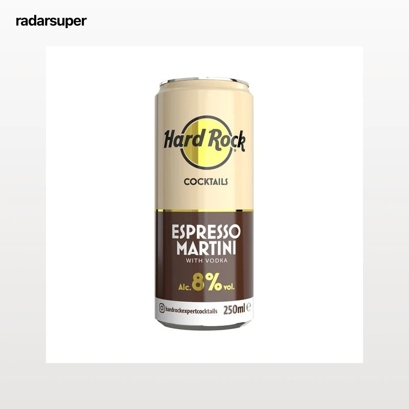 HARD ROCK Combinado de espresso, martini y un toque de vodka lata 25 cl.