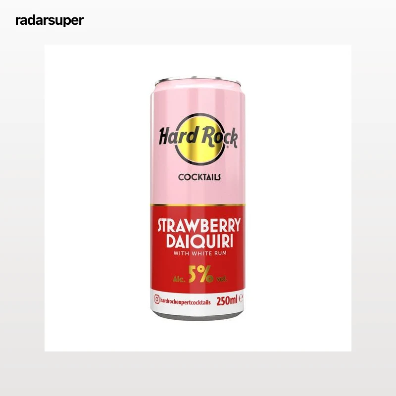 HARD ROCK Daiquiri de fresa con ron blanco lata 25 cl.