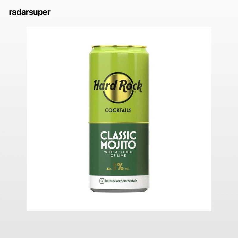 HARD ROCK Mojito clásico con un toque de lima lata 25 cl.