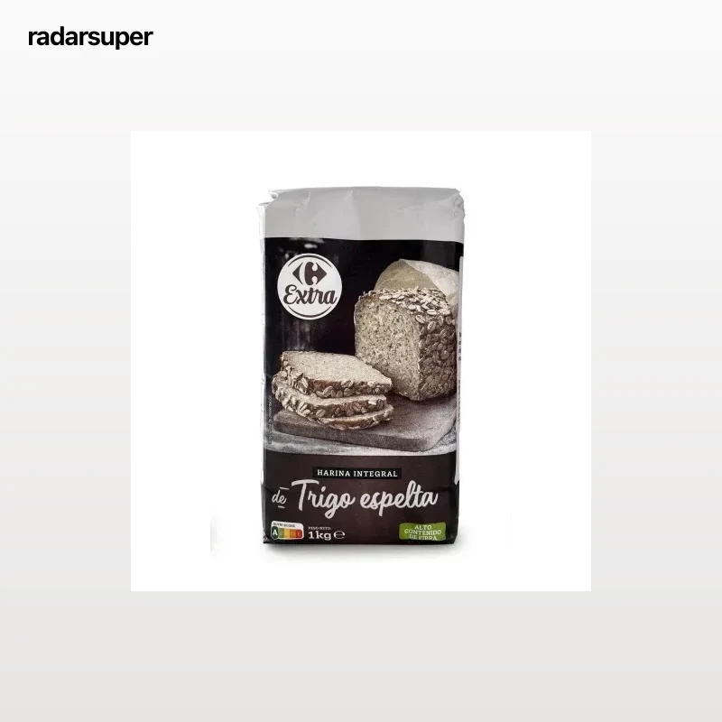 Harina de espelta integral Carrefour 1 kg.