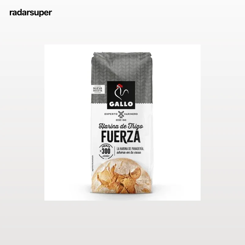 Harina de fuerza de trigo Gallo 1 kg.