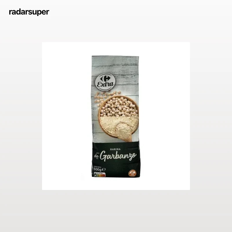 Harina de garbanzo Extra Carrefour sin gluten 500 g.