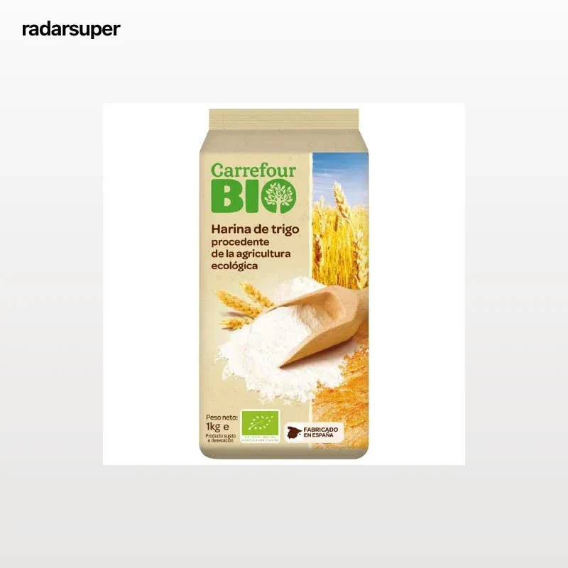 Harina de trigo ecológica Carrefour Bio 1 kg.