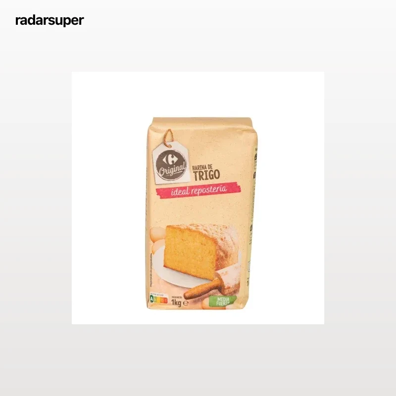 Harina de trigo especial repostería Original Carrefour 1 kg.