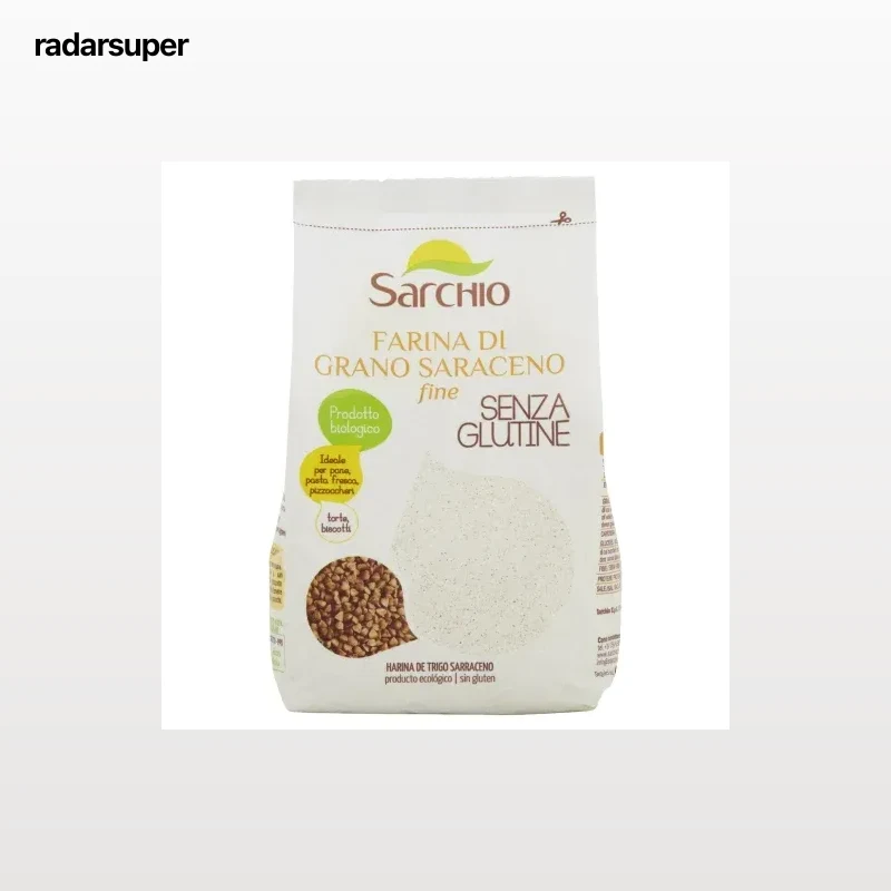 Harina de trigo sarraceno fina ecológica Sarchio sin gluten 500 g.