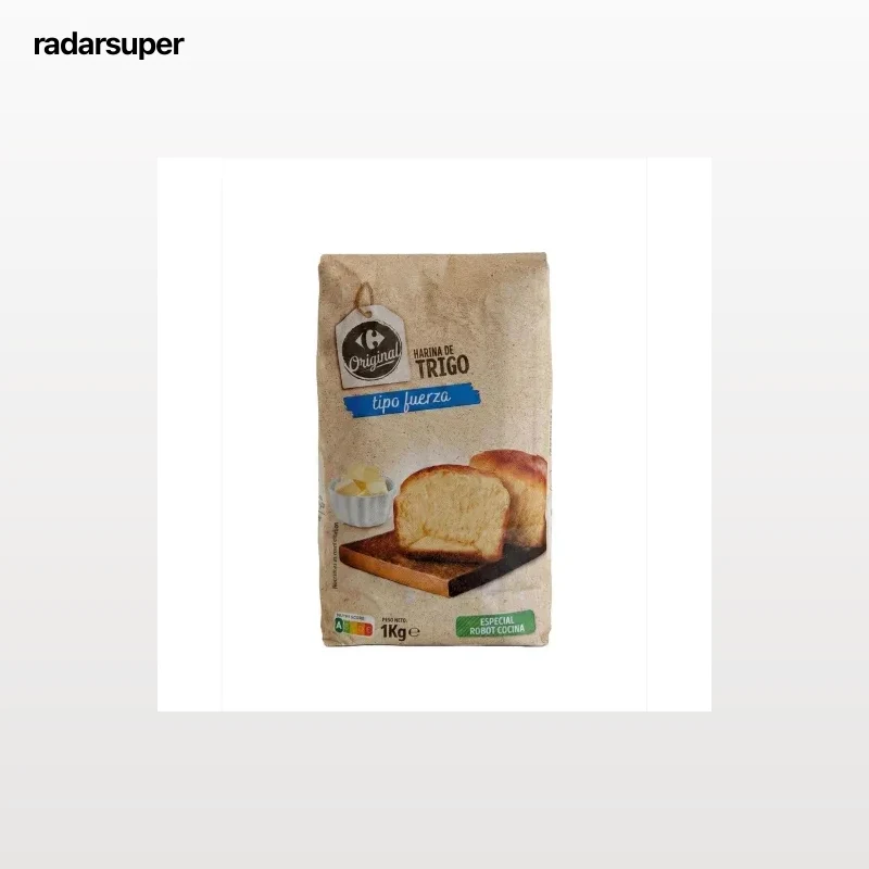 Harina de trigo tipo fuerza Original Carrefour 1 kg.