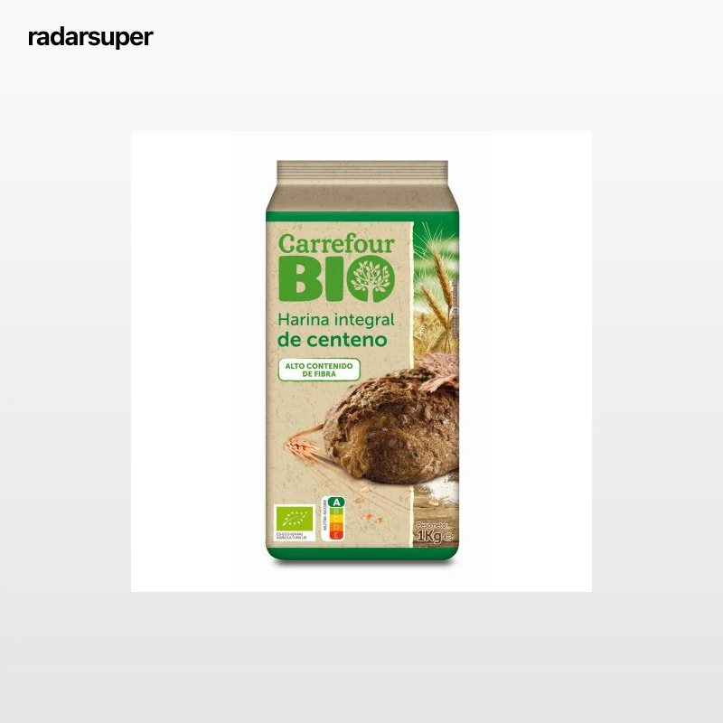 Harina integral de centeno ecológica Carrefour Bio 1 kg.