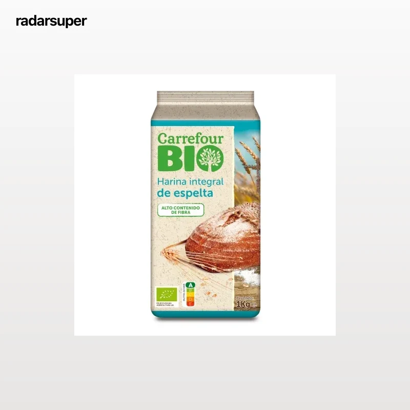 Harina integral de espelta ecológica Carrefour Bio 1 kg.