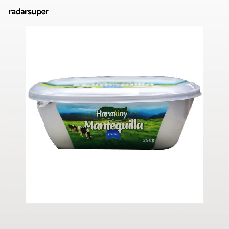 HARMONY Tarrina de mantequilal sin sal 250 g.