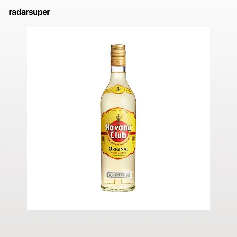 HAVANA CLUB Original Ron añejo 3 años, elaborado en Cuba botella 70 cl.