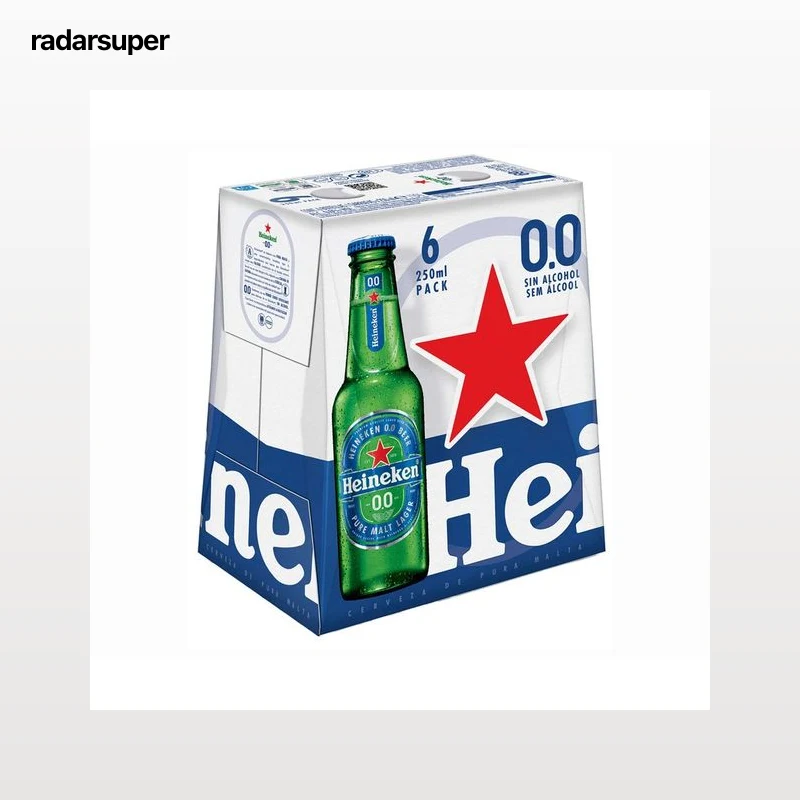 HEINEKEN Cerveza 0,0% pack 6 uds. x 25 cl.