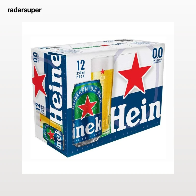 HEINEKEN Cervezas 0,0 % pack 12 uds. x33 cl.