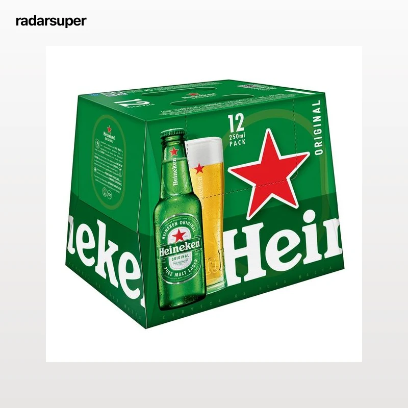 HEINEKEN Cervezas botella pack de 12 uds de 25 cl.