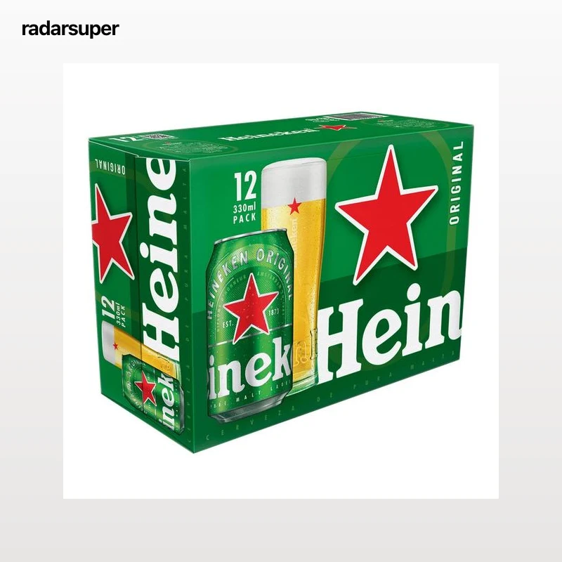 HEINEKEN Cervezas pack de 12 latas de 33 cl.