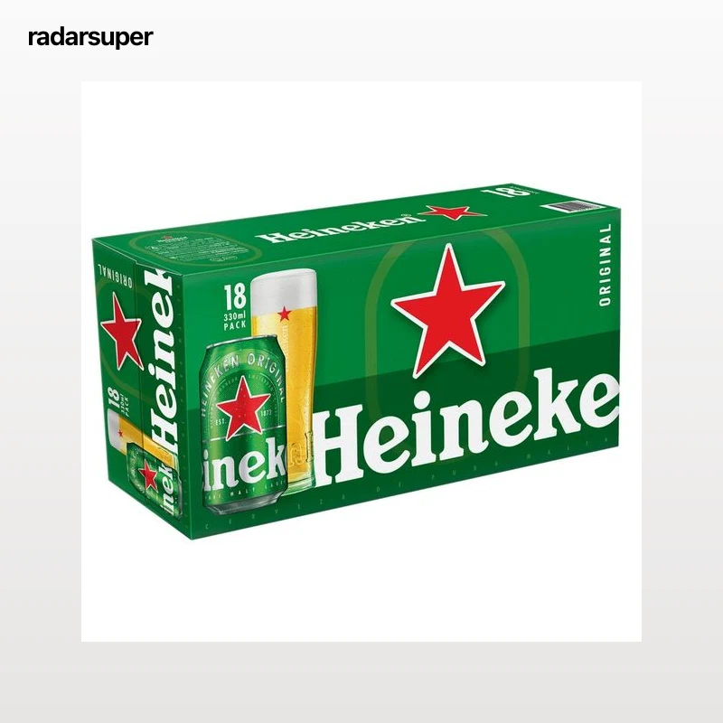 HEINEKEN Cervezas pack de 18 uds. x 33 cl.