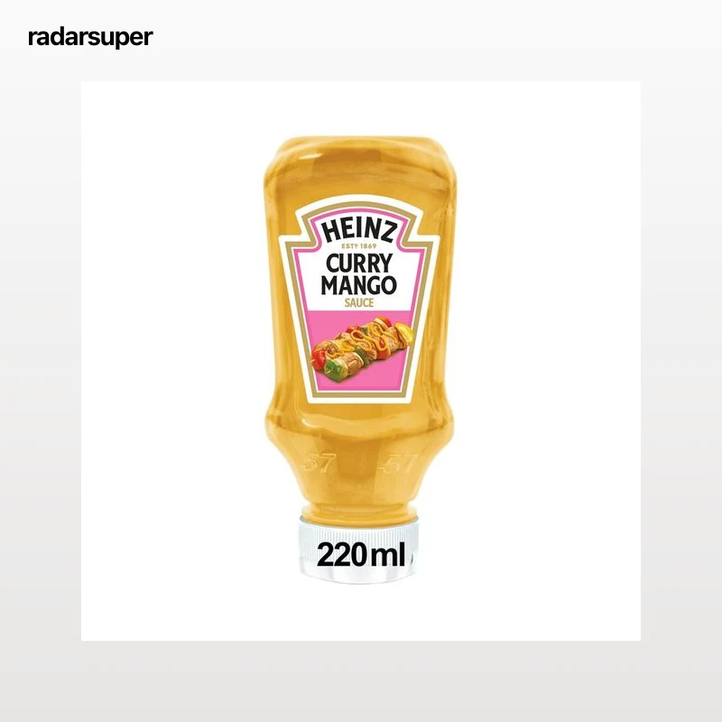 HEINZ Salsa de curry con mango bote de 220 ml.