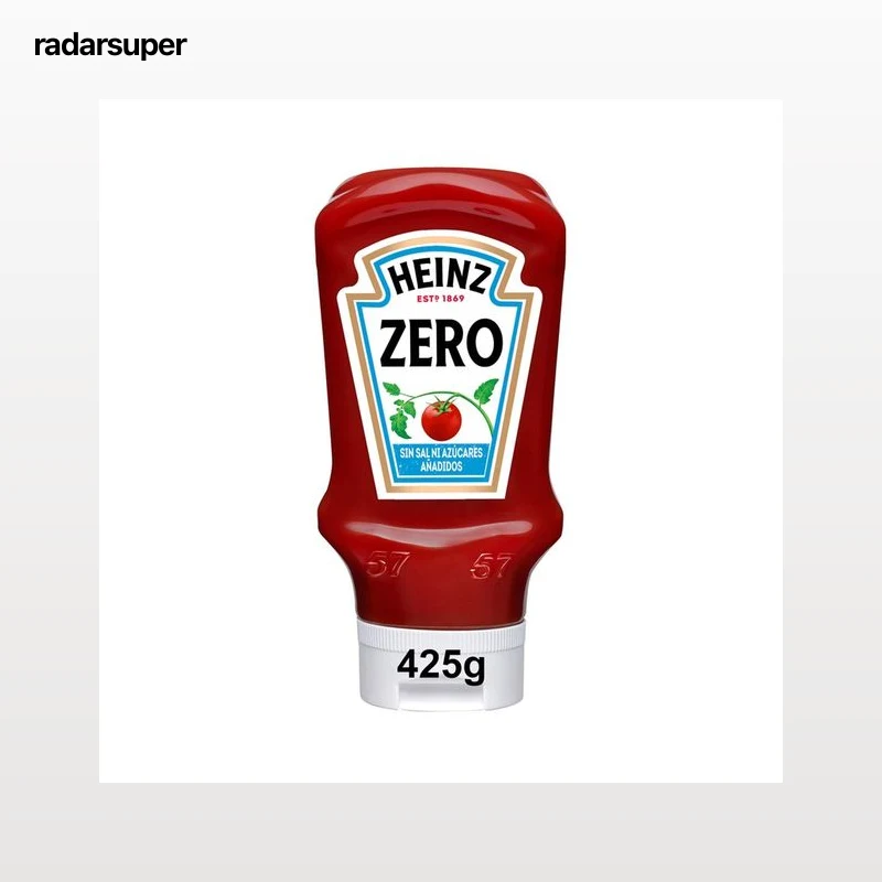HEINZ Zero Ketchup sin sal ni azúcares añadidos 400 ml.