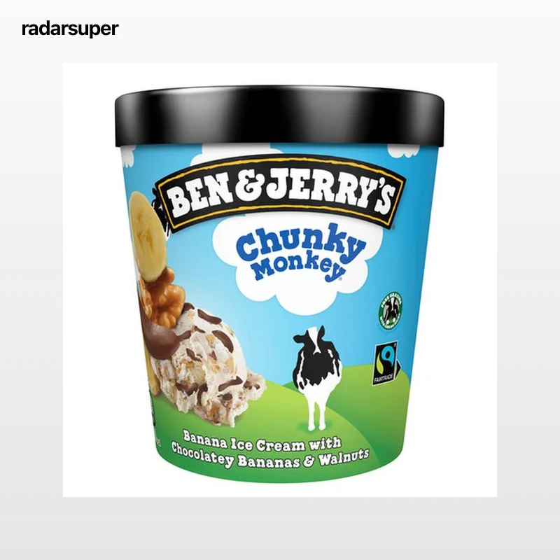 Helado Ben and Jerrys Chunky Monkey banana nueces 465ml