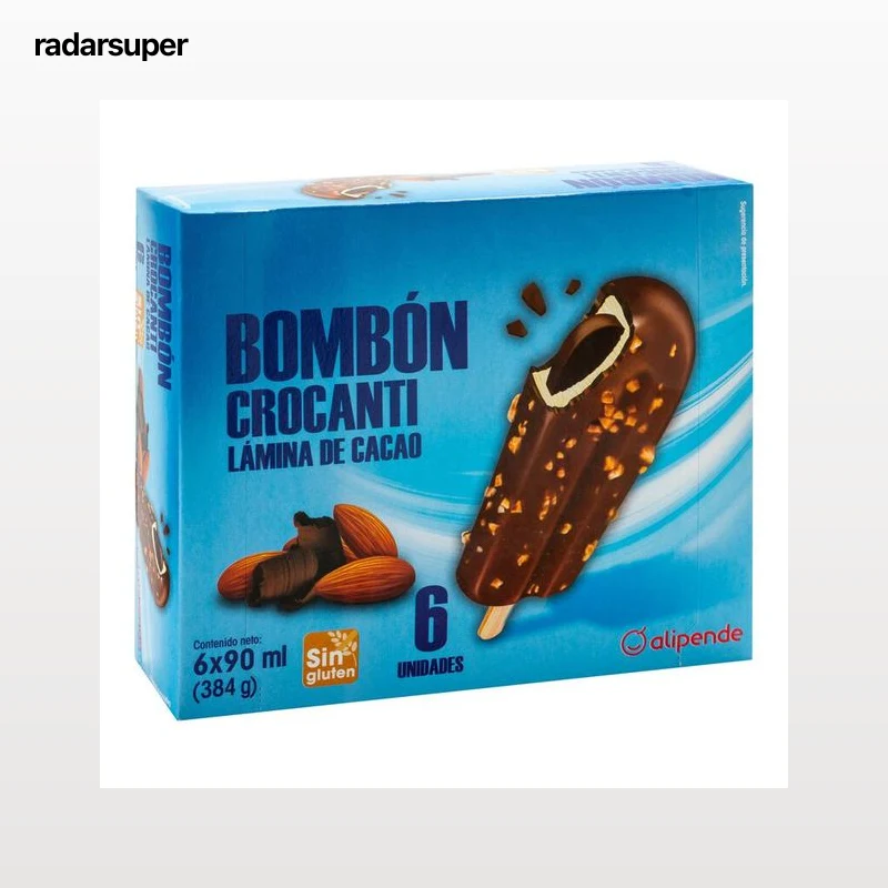Helado bombón Alipende 6 uds crocanti y cacao