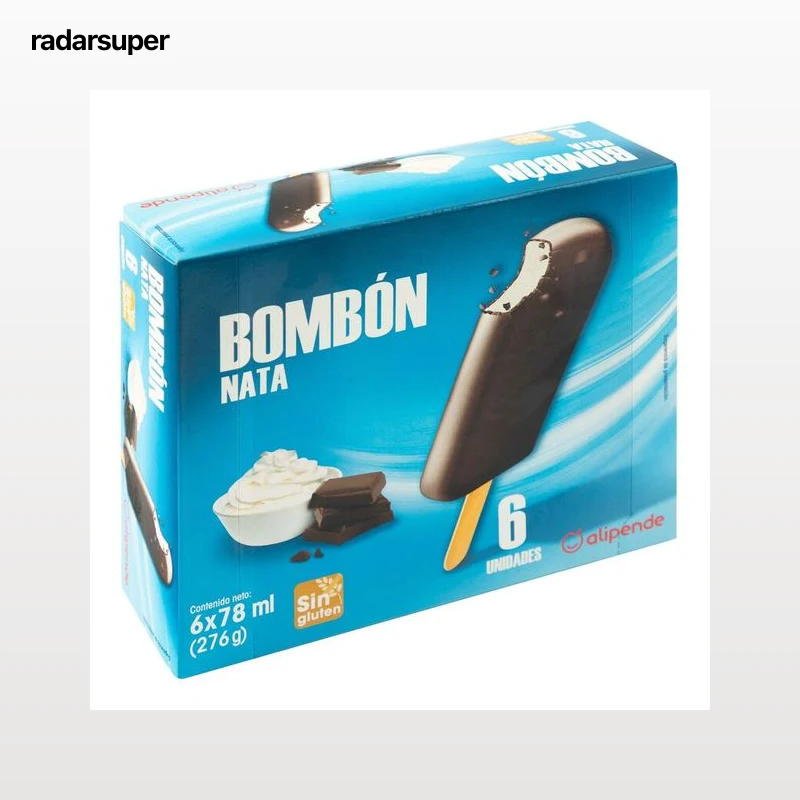 Helado bombón Alipende 6 uds nata