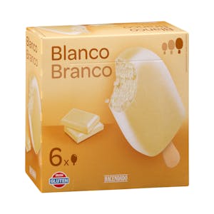 Helado bombón blanco Hacendado sabor vainilla