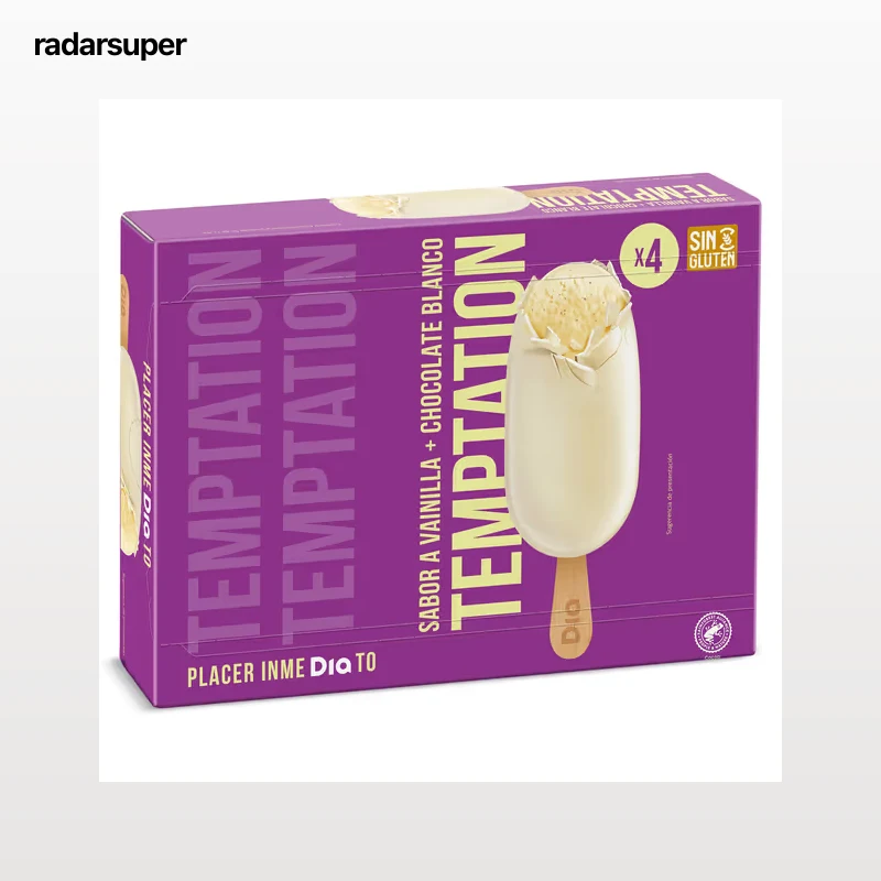 Helado bombón chocolate blanco Dia Temptation 4 x 84 g