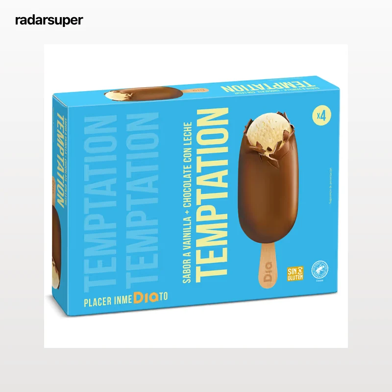 Helado bombón chocolate con leche Dia Temptation 4 x 84 g