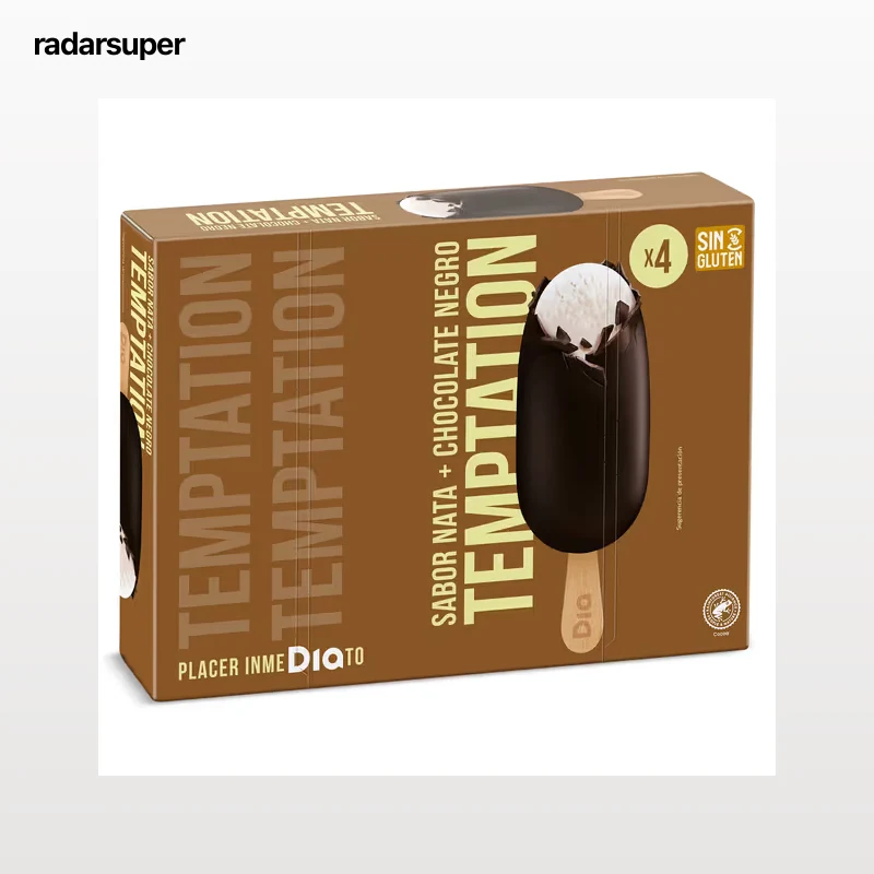 Helado bombón chocolate negro Dia Temptation 4 x 83 g