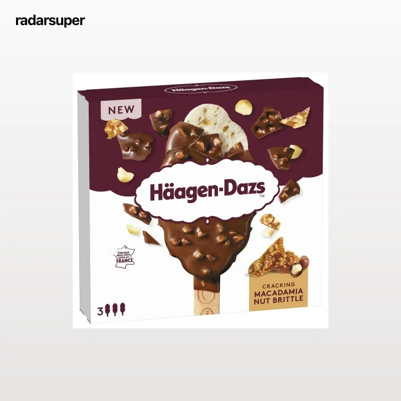 Helado bombón Macadamia Häagen-Dazs sin gluten 3 ud.