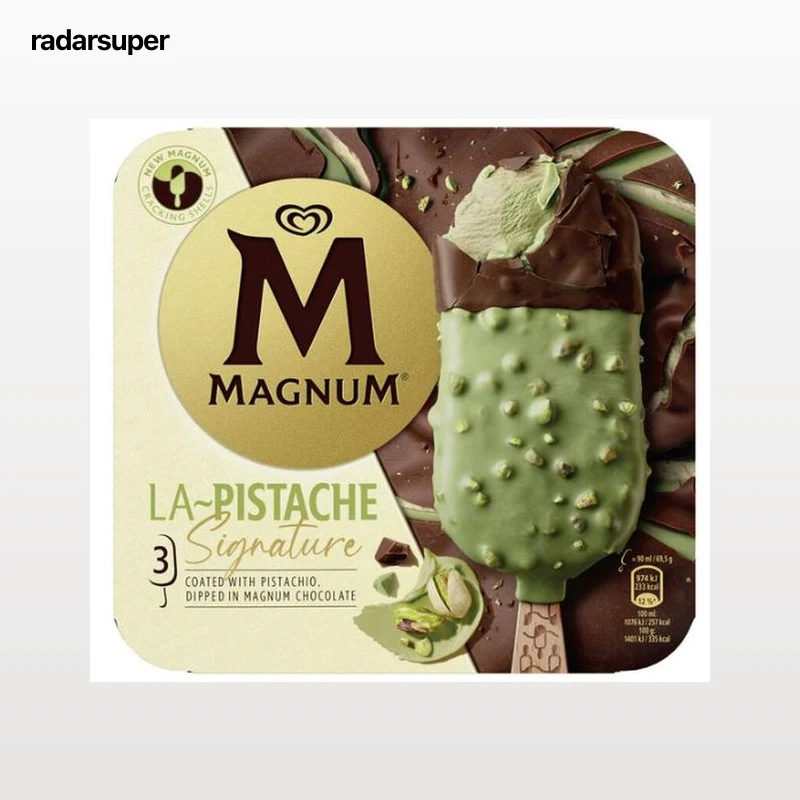 Helado bombón magnum pistacho 3 unidades