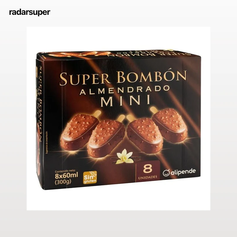 Helado bombón mini Alipende 8 uds almendrado
