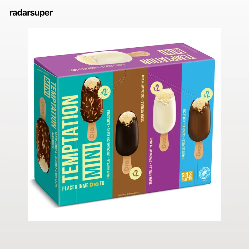 Helado bombón mini surtido Dia Temptation 8 x 36 g