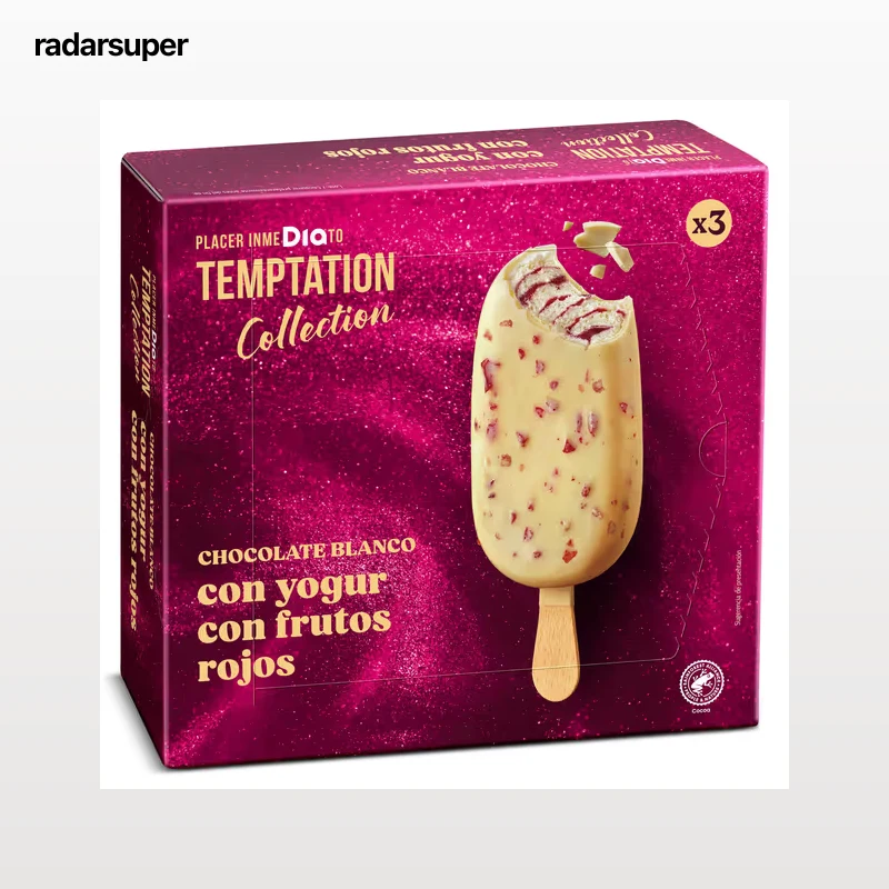 Helado bombón yogur y frutos rojos Dia Temptation 3 x 66 g