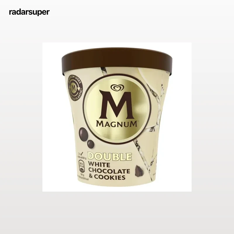 Helado Chocolate Blanco & Cookies Double Magnum 440 ml.