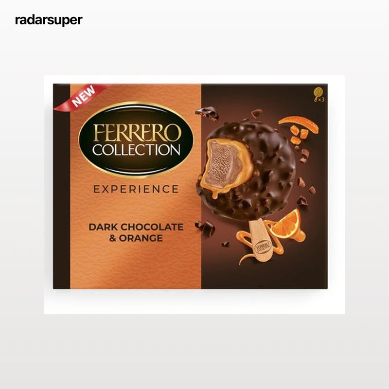 Helado collection ferrero chocolate negro y naranja 3 unidades