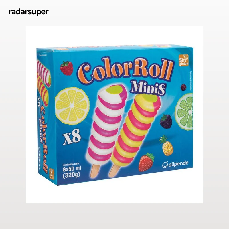 Helado color roll Alipende 8 uds