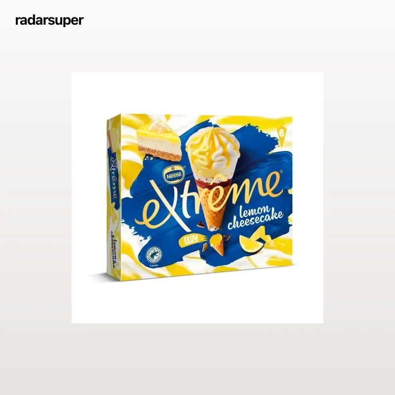 Helado Cono Extreme Explosión Lemon Cheesecake Nestlé 6 ud.