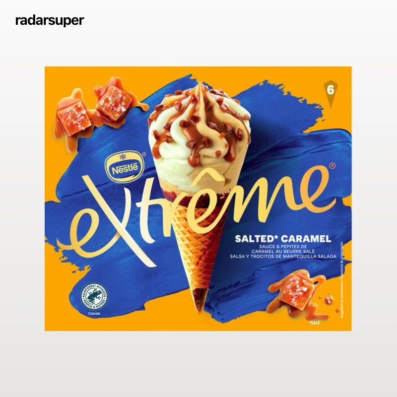 Helado en cono con sabor a salted caramel Nestlé 6 unid