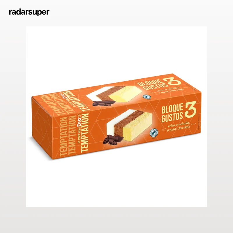 Helado corte tres sabores Dia Temptation 523 g