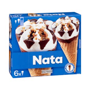 Helado cucurucho sabor nata