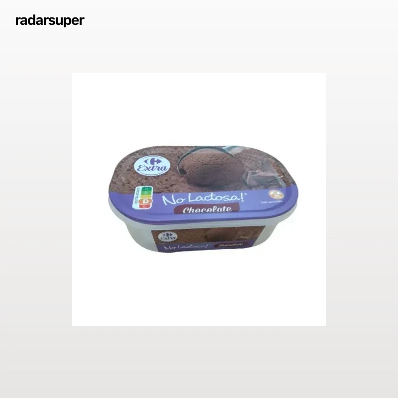 Helado de chocolate Carrefour Extra sin gluten sin lactosa 480 g.