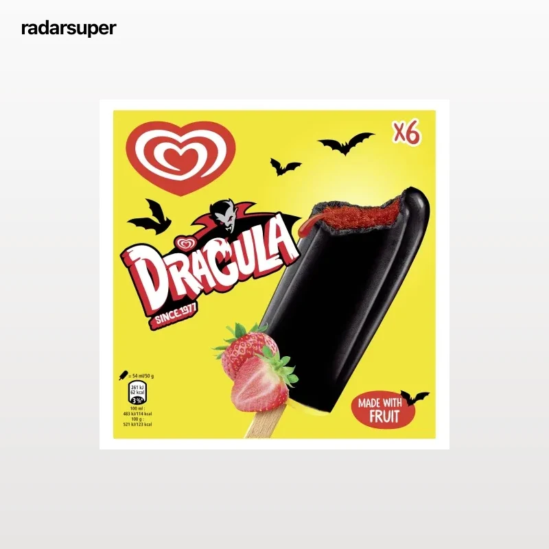 Helado de fresa Drácula Frigo sin gluten 6 ud.