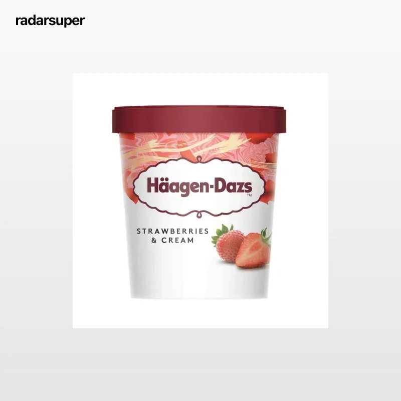 Helado de fresas y crema Häagen Dazs sin gluten 460 ml.