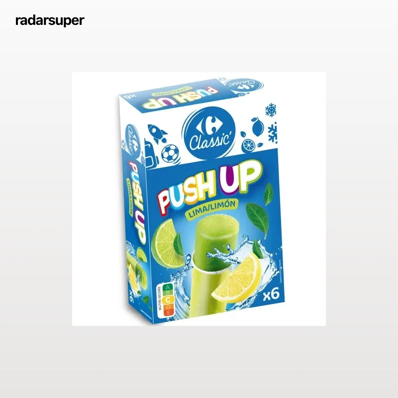 Helado de lima-limón push up Carrefour Classic' 6 ud.